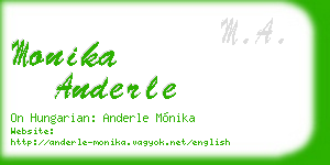 monika anderle business card